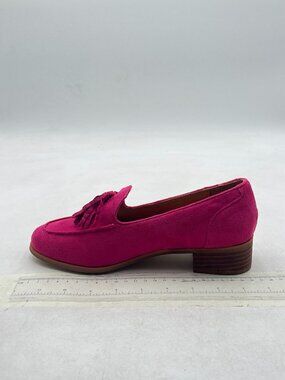 YDN Pink Casual Low Heel Loafers Round Toe Slip On Tassels Comfort Shoes